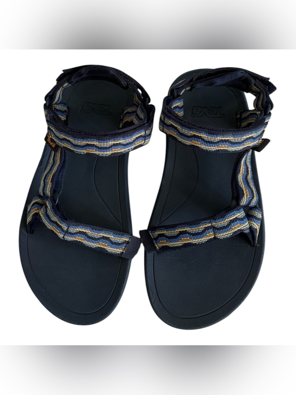 Teva Blue Webbing Strap with Yellow and Light Blue Accents - Picture 2 of 8